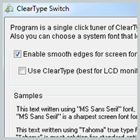 ClearType Switch 1.1 - бесплатно скачать на SoftoMania.net