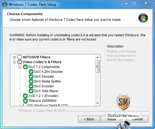 Windows 7 Codec Pack - скачать программу Windows 7 Codec Pack 4.1.1 бесплатно