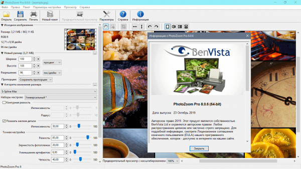 Benvista PhotoZoom Pro 8.0.6 RePack + Portable 